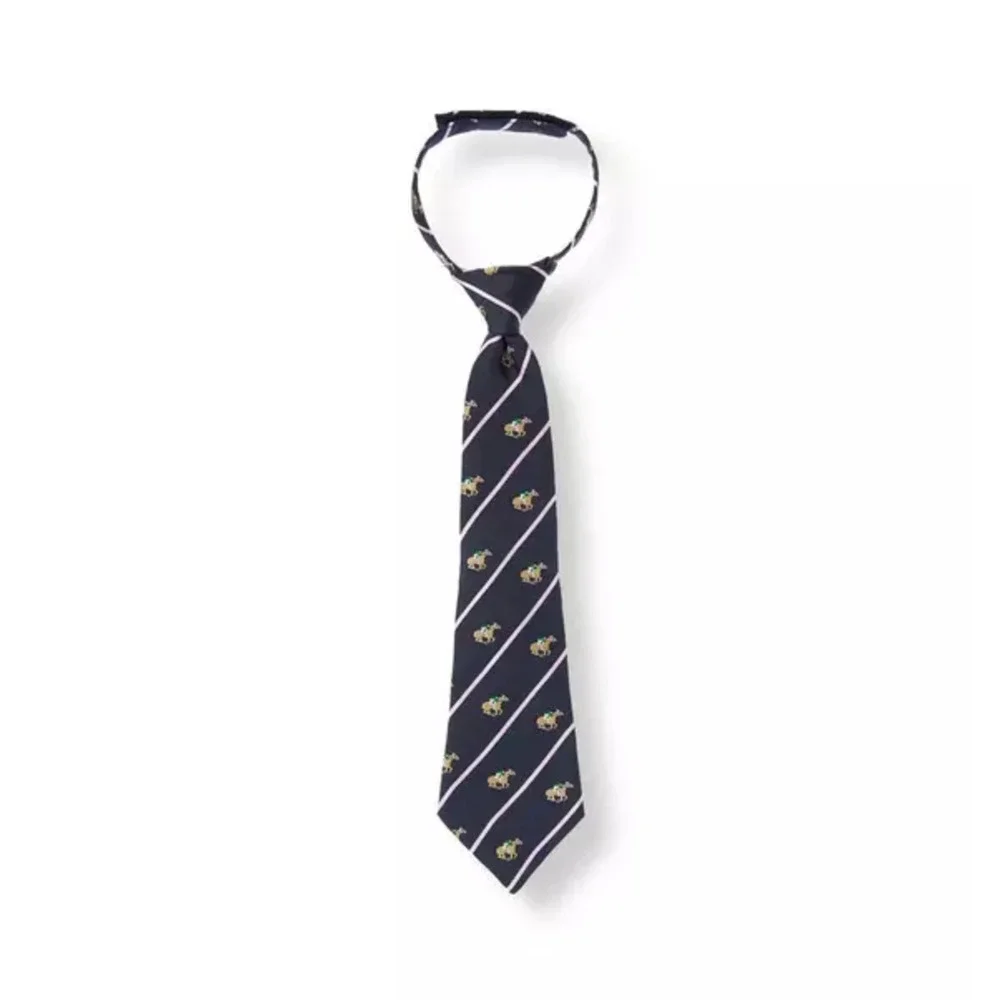 Janie and Jack Horse Jockey Stripe Necktie Neck Tie Navy Boys‎